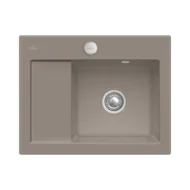 villeroy boch subway 45 compact keukenspoelbak keramiek opbouw timber rechts excenter 1