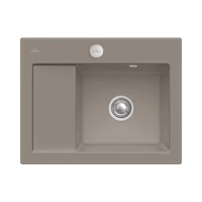 villeroy boch subway 45 compact keukenspoelbak keramiek opbouw timber rechts excenter 1