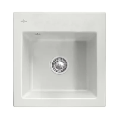 villeroy boch subway 50 s keukenspoelbak keramiek opbouw licht grijs 1