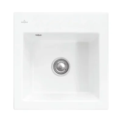 villeroy boch subway 50 s keukenspoelbak keramiek opbouw steen wit 1