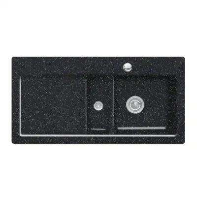 villeroy boch subway 60 flat keukenspoelbak keramiek vlakbouw chromit excenter 1