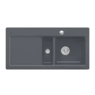 villeroy boch subway 60 flat keukenspoelbak keramiek vlakbouw grafiet excenter 1