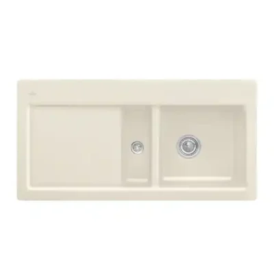 villeroy boch subway 60 flat keukenspoelbak keramiek vlakbouw ivory 1