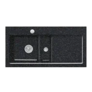 villeroy boch subway 60 keukenspoelbak keramiek opbouw chromit links excenter 1