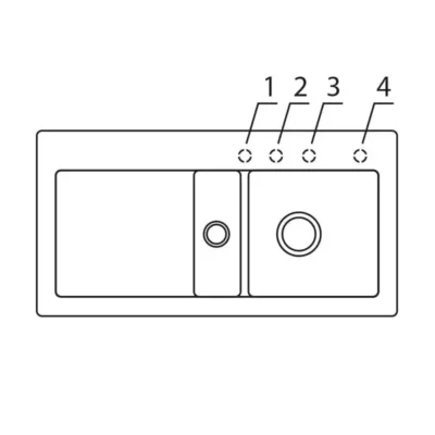 villeroy boch subway 60 keukenspoelbak keramiek opbouw ivory rechts excenter 2