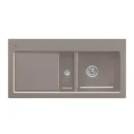 villeroy boch subway 60 keukenspoelbak keramiek opbouw timber rechts 1