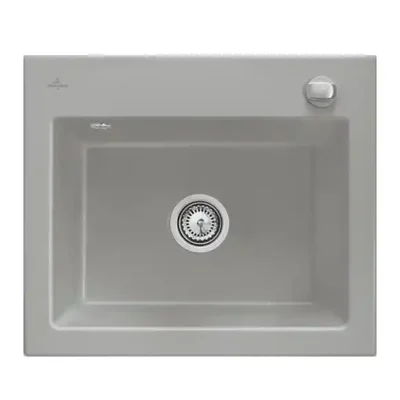 villeroy boch subway 60 s flat keukenspoelbak keramiek vlakbouw fossil excenter 1