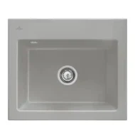 villeroy boch subway 60 s flat keukenspoelbak keramiek vlakbouw fossil 1