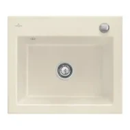 villeroy boch subway 60 s flat keukenspoelbak keramiek vlakbouw ivory excenter 1