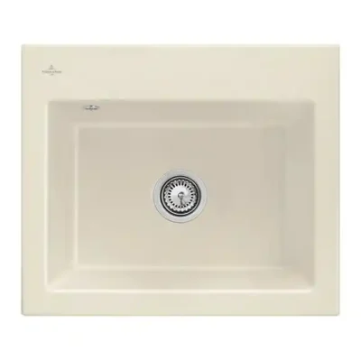 villeroy boch subway 60 s flat keukenspoelbak keramiek vlakbouw ivory 1