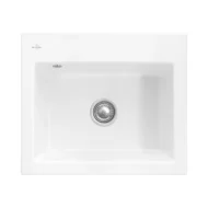 villeroy boch subway 60 s keukenspoelbak keramiek opbouw wit alpin hoogglans 1