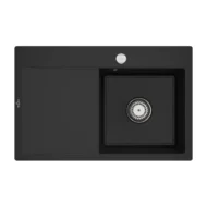 villeroy boch subway style 45 flat keukenspoelbak keramiek vlakbouw chromit rechts excenter 1