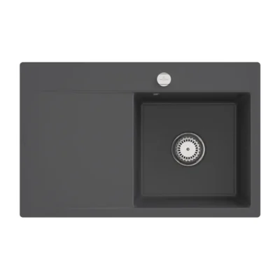 villeroy boch subway style 45 flat keukenspoelbak keramiek vlakbouw grafiet rechts excenter 1