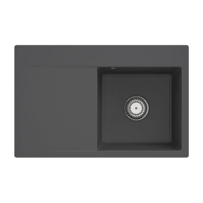 villeroy boch subway style 45 flat keukenspoelbak keramiek vlakbouw grafiet rechts 1