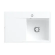 villeroy boch subway style 45 flat keukenspoelbak keramiek vlakbouw steen wit rechts excenter 1