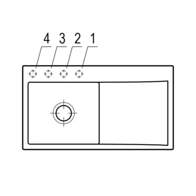 villeroy boch subway style 50 flat keukenspoelbak keramiek vlakbouw chromit links 2