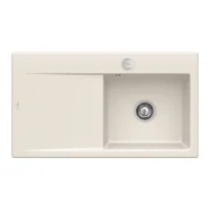 villeroy boch subway style 50 flat keukenspoelbak keramiek vlakbouw creme rechts excenter 1