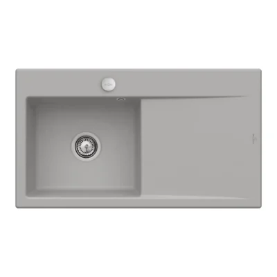 villeroy boch subway style 50 flat keukenspoelbak keramiek vlakbouw fossil links excenter 1