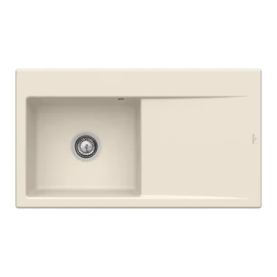 villeroy boch subway style 50 flat keukenspoelbak keramiek vlakbouw ivory links 1