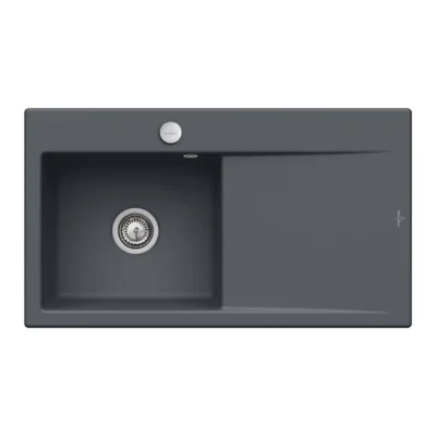 villeroy boch subway style 50 keukenspoelbak keramiek opbouw grafiet links excenter 1