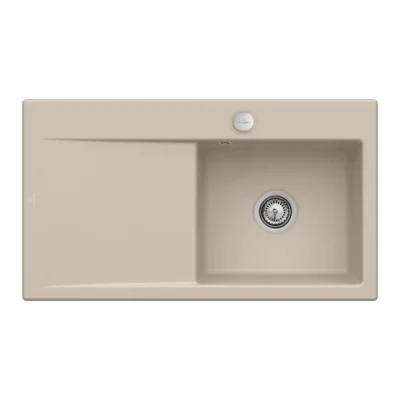 villeroy boch subway style 50 keukenspoelbak keramiek opbouw mandel rechts excenter 1