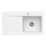 villeroy boch subway style 50 keukenspoelbak keramiek opbouw sneeuw wit rechts excenter 1