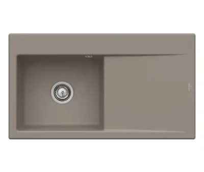 villeroy boch subway style 50 keukenspoelbak links keramiek timber opbouw 1