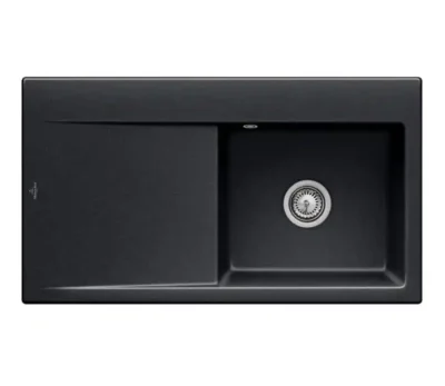 villeroy boch subway style 50 keukenspoelbak rechts keramiek chromit opbouw 1