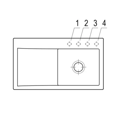 villeroy boch subway style 50 keukenspoelbak rechts keramiek fossil opbouw 4