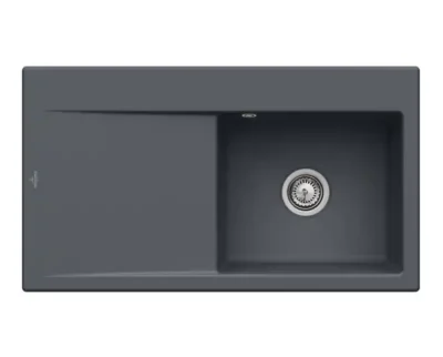 villeroy boch subway style 50 keukenspoelbak rechts keramiek graphit opbouw 1