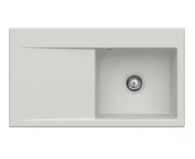 villeroy boch subway style 50 keukenspoelbak rechts keramiek hellgrau opbouw 1