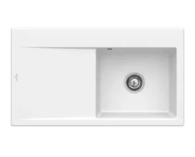 villeroy boch subway style 50 keukenspoelbak rechts keramiek wit opbouw 1