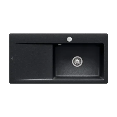 villeroy boch subway style 60 flat keukenspoelbak keramiek vlakbouw chromit rechts excenter 1