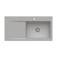 villeroy boch subway style 60 flat keukenspoelbak keramiek vlakbouw fossil rechts excenter 1
