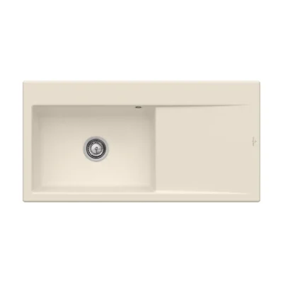 villeroy boch subway style 60 flat keukenspoelbak keramiek vlakbouw ivory links 1