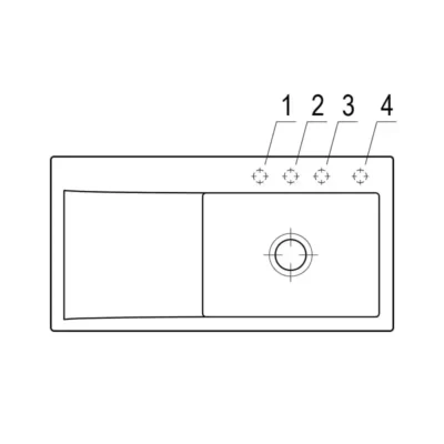 villeroy boch subway style 60 keukenspoelbak keramiek opbouw licht grijs rechts excenter 2