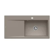 villeroy boch subway style 60 keukenspoelbak keramiek opbouw timber rechts excenter 1