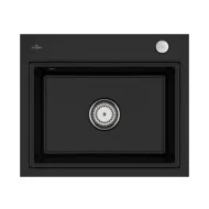 villeroy boch subway style 60 s flat keukenspoelbak keramiek vlakbouw chromit excenter 1