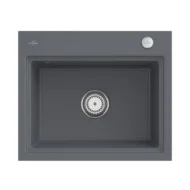 villeroy boch subway style 60 s flat keukenspoelbak keramiek vlakbouw grafiet excenter 1