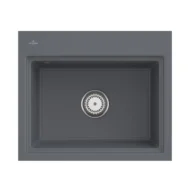 villeroy boch subway style 60 s flat keukenspoelbak keramiek vlakbouw grafiet 1