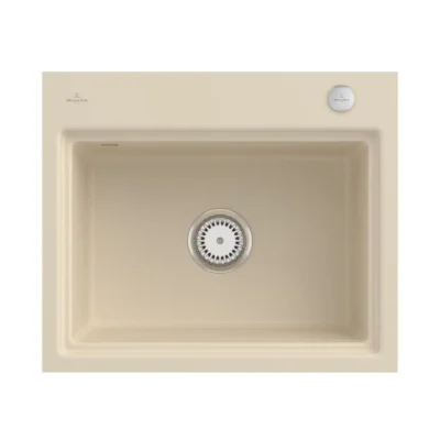 villeroy boch subway style 60 s flat keukenspoelbak keramiek vlakbouw ivory excenter 1