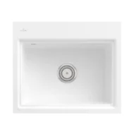 villeroy boch subway style 60 s flat keukenspoelbak keramiek vlakbouw sneeuw wit 1