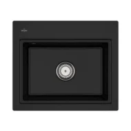 villeroy boch subway style 60 s keukenspoelbak keramiek opbouw chromit 1