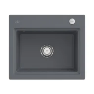 villeroy boch subway style 60 s keukenspoelbak keramiek opbouw grafiet excenter 1