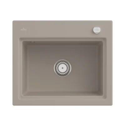 villeroy boch subway style 60 s keukenspoelbak keramiek opbouw mandel excenter 1