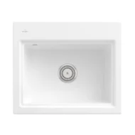 villeroy boch subway style 60 s keukenspoelbak keramiek opbouw wit alpin hoogglans 1