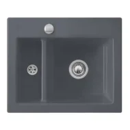 villeroy boch subway xm flat keukenspoelbak keramiek vlakbouw grafiet excenter 1