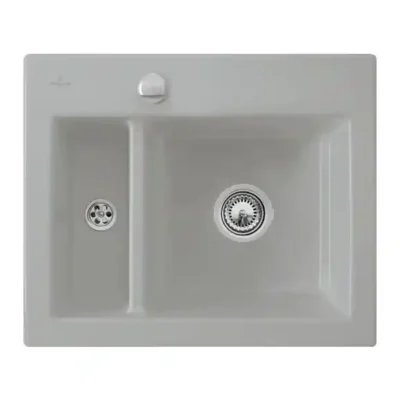 villeroy boch subway xm keukenspoelbak keramiek opbouw fossil excenter 1