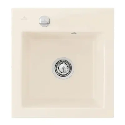 villeroy boch subway xs flat keukenspoelbak keramiek vlakbouw creme excenter 1