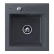 villeroy boch subway xs flat keukenspoelbak keramiek vlakbouw grafiet excenter 1